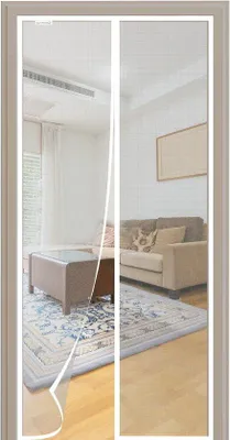 Produktbild von Famanu Fliegengitter magnetisch 80 x 230 cm - ohne Bohren, für Fenster- und Terrassentüren - weiß