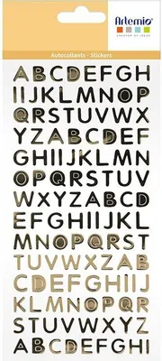 Produktbild von PVC Selbstklebendes Alphabet - Gold