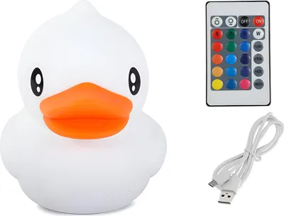 Zdjęcie produktu dla Verk 24082 Lampka nocna RGB dotykowa kaczka USB 1200mAh z pilotem zdalnego sterowania