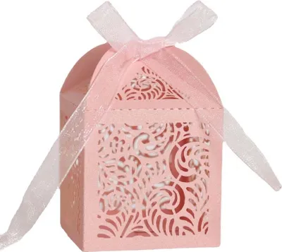 Produktbild von 50 Pack Laser Cut Favor Boxen, Party Favor Boxen Für Bridal Shower Jahrestag Hochzeit Party Favor