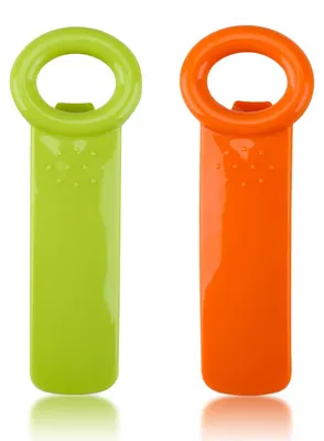 Deckelöffner für Schraubgläser, 2 Stück, manuell, grün/orange