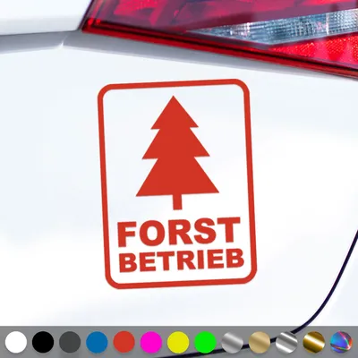 Produktbild von PantherPixel Forstbetrieb Aufkleber Forstwirt Forstarbeiten Sticker Auto Geschenkidee Farbe Rot
