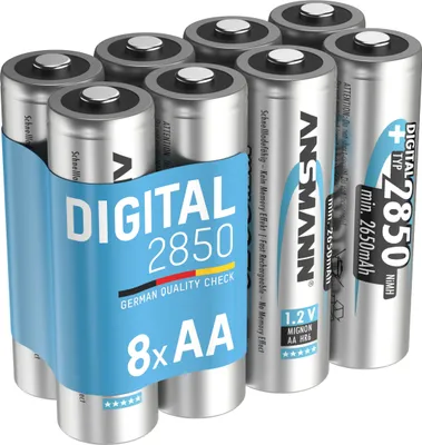Produktbild von ANSMANN Akku AA min. 2650 mAh 1,2V NiMh, 8 Stück
