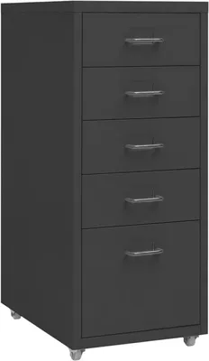 Produktbild von Aktenschrank mit Rollen Anthrazit 28x41x69 cm BüRoschrank AktenschräNke Spind Schrank Lagerschrank Werkzeugschrank Metall