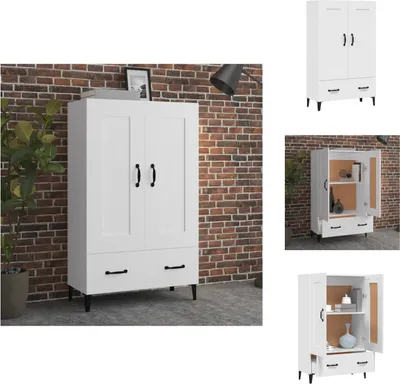 Obrázek produktu pro vidaXL Highboard white 70x31x115 cm materiál na bázi dřeva - Příborníky