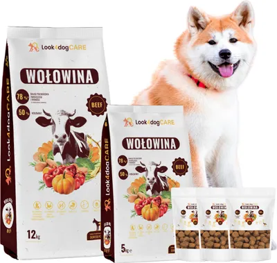 Produktbild von Look4dog CARE | Trockenfutter Rind - 20 kg - Hypoallergen - Hoher Fleischanteil - Vitalität und Gesundheit