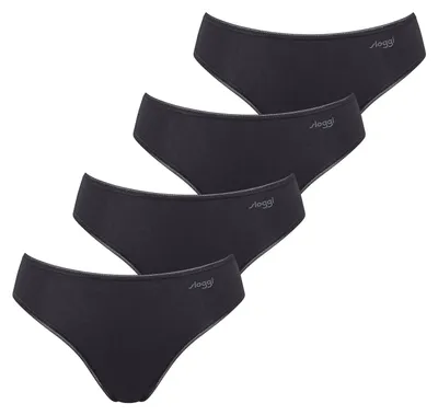 Image de Soutiens-gorge sans armatures sloggi pour femmes, lot de 4, modèle "Pure Comfort", couleur noire, taille S