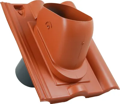 Produktbild von Aura-Lüfter DN 125 rot für Nelskamp Finkenberger-Pfanne