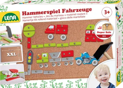 Produktbild von Lena Hammerspiel Fahrzeuge, 3 Jahr(e), Mehrfarbig