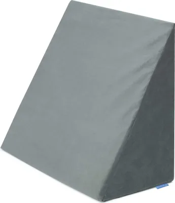 Produktbild von Badum - Rückenkissen, Keilkissen Bett, Memory Foam, Bezug, 60x50x30 - Grau