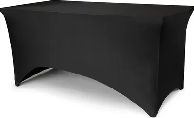 Produktbild von 24x Bankett-Tischbezug, 183x76x74 cm, schwarz Tisch Husse Stretch Tischdecke