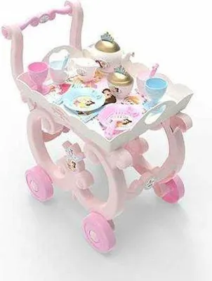 Immagine prodotto di Smoby carrello di servizio Disney Princess - teiera, posate, tazze, lattiera, zuccheriera, 44x31x47, 5cm, da 3 anni