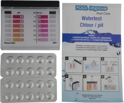 Produktbild von Summer Fun 502010801NL, Wasser-Testkit, Chlorine (Cl2), pH, 100 g, 110 mm, 80 mm, 40 mm