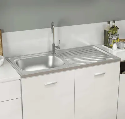 Produktbild von Zlewozmywak z ociekaczem srebrny 1000x500x155 mm stal nierdzewna