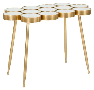 Immagine prodotto di Tavolino Buttle 100x70x55 cm in Ferro e MDF Oro