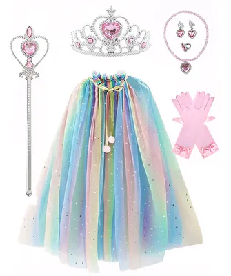 Produktbild von Regenbogenmantel für Prinzessinnen – Rosa Schmuckset