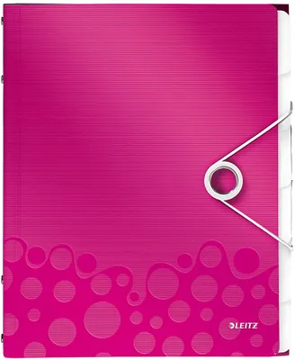 Produktbild von Leitz Ordnungsmappe WOW 46330023 DIN A4 6Fächer pink