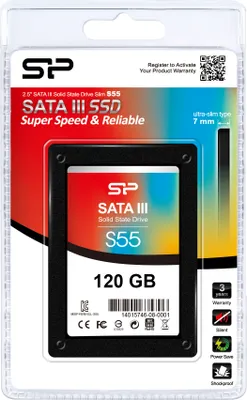 Produktbild von Silicon Power SP120GBSS3S55S25, Serial ATA III, Schwarz, 120 GB