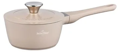 Image de Casserole 16cm avec couvercle Tous feux dont induction Beige Swiss Haus SH-ZSP16BE