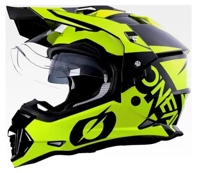 Produktbild von Motorradhelm Enduro ABS Außenschale mit Visier und integrierter Sonnenblende Erwachsene Weiß Blau Rot