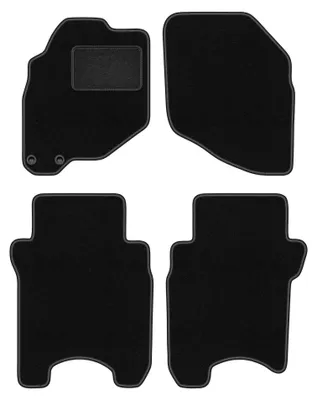 Produktbild von Velours-Fußmatten für Honda Jazz II 2002-2007 (Schrägheck) – 4-tlg, Schwarz, passgenau – Wielganizator LUX