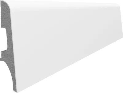 Produktbild von VOX Sockelleiste 101 ESPUMO - Moderne PVC Fußleiste - Wasserfest & Extrem Stoßfest - 2,4m - Weiß