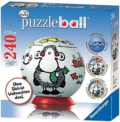 Produktbild von Ravensburger - 110483 Puzzleball 240 Teile - Sheepworld - Ohne dich ist Weihnachten doof