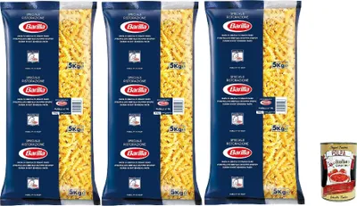 Produktbild von Barilla Hartweizen Pasta Fusilli n. 98 – 3er Pack (3x5kg) + Italian Gormet polpa 400g