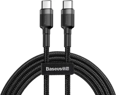 Produktbild von Baseus Cafule, 2 m, USB C, USB C, 0,48 Gbit/s, Schwarz, Grau