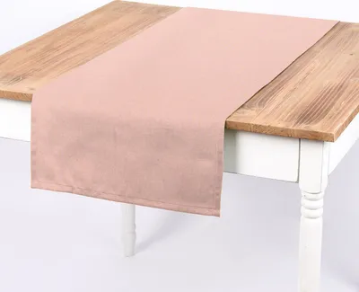 Produktbild von SCHÖNER LEBEN. Tischläufer Leinenlook uni rosa 40x160cm