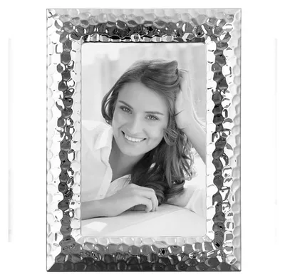 Produktbild von FINK Bilderrahmen CLEO 10x15 cm - Fotorahmen aus Metall versilbert mit Glas, silberfarben, zum Hängen und Stellen