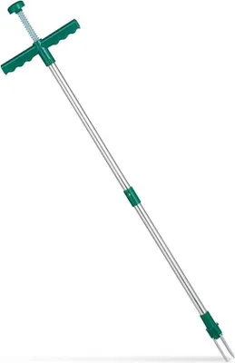 Produktbild von Famanu Unkrautstecher - Umweltfreundliche Stahlkrallen mit Griff, 100 cm - Grün