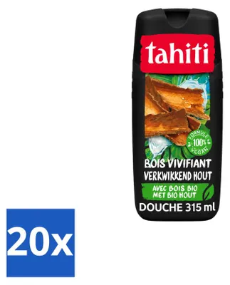 Produktbild von 20 x Tahiti Douchegel Tropenhout Vegan - 315 ml - Vorteilspackung - 20 Stücke