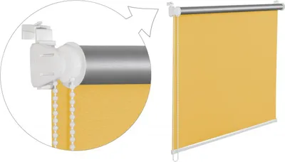 Immagine prodotto di Tenda a rullo termica Tenda a rullo oscurante 90x200 cm giallo Tenda a rullo per finestre con rivestimento termico 100% oscuramento in