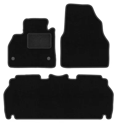 Imagen del producto de Alfombrillas de moqueta para Renault Kangoo Express 2021- (combi) – juego de 3 piezas, negras, a medida – Wielganizator LUX