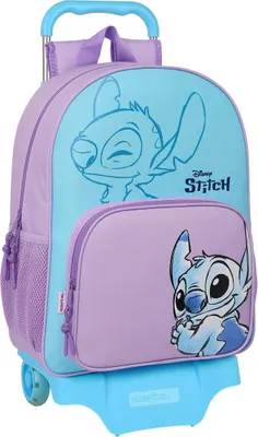 Immagine prodotto di Zaino scuola con ruote Stitch Sweet Blue Purple 33 x 42 x 14 cm