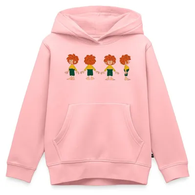 Produktbild von Spreadshirt Pumuckl Aus Verschiedenen Blickwinkeln Kinder Premium Hoodie, 134/140 (8 Jahre), Rosa