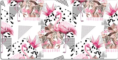 Produktbild von Schreibtischmatte Tischunterlage 90x45 cm Mauspad - Flamingos