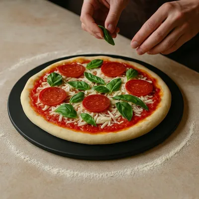 Imagen del producto de Omgoods - Piedra para pizza de 33 cm, fabricada con cordierita y esmaltada