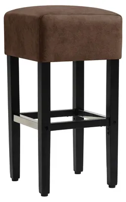Produktbild von 2er-Set FRANCESCO | Gastro Barhocker | Leder  | Braun | ohne Lehne | Gastro Barhocker