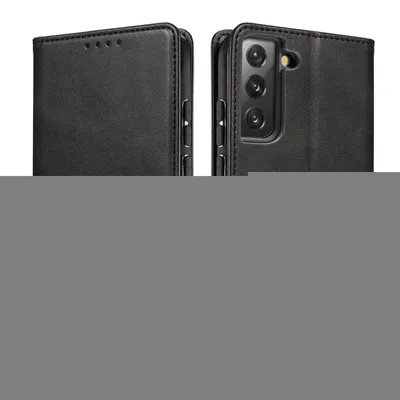 Produktbild von Handyhülle für Samsung Galaxy S22 Kunstleder Flip Cover Hülle Klapphülle Case Kartenfach Farbe: Schwarz