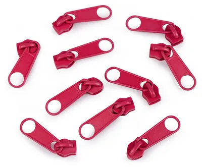 10 Reißverschluss Zipper für Endlosreißverschluss, 3mm, intense pink