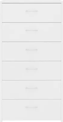 Produktbild von vidaXL Sideboard mit 6 Schubladen Weiß 50x34x96 cm Holzwerkstoff