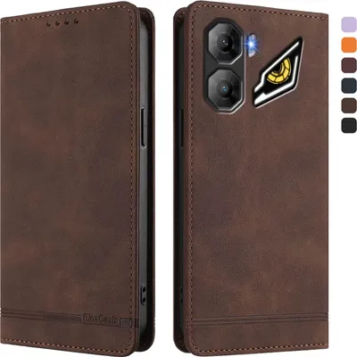 Obrázek produktu pro Pouzdro pro ZTE nubia Neo 3, retroPolyuretankožené flip pouzdro s stojánkem a přihrádkami na karty Hnědý