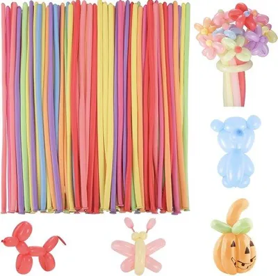 Produktbild von Kleurige Ballons 100er Set, 30 cm, DIY Ballonfiguren und Partydekoration, für Geburtstag, Hochzeit und Feier