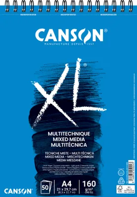 Produktbild von CANSON Studienblock XL MIXED MEDIA DIN A4 weiß 50 Blatt