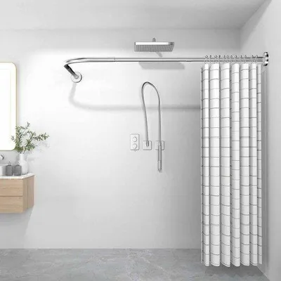 Produktbild von Einstellbare Duschvorhangstange L-Form Bad