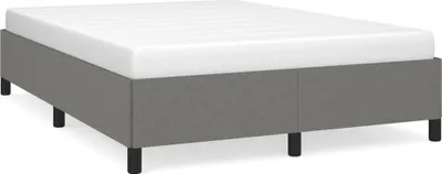 Produktbild von vidaXL Bettgestell ohne Matratze Dunkelgrau 140x190 cm Stoff