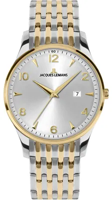 Zdjęcie produktu dla Jacques Lemans Zegarek z datownikiem London Silver Gold