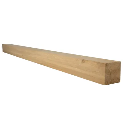 Produktbild von Kantholz - Eichenholz - 6 x 6 x 110 cm - Scharfe Kanten - Für Geländer, Treppen, Möbel - Holzpfosten